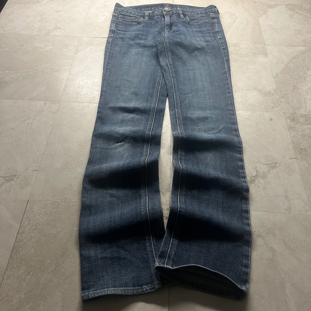 J.Crew Stretch Straight Leg Jeans Blue Womens Size 28R Medium Wash Denim